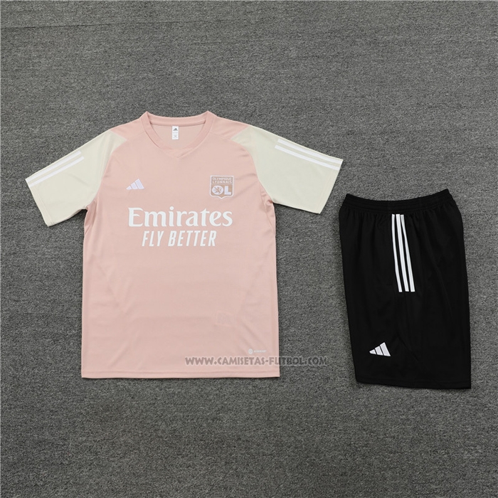Chandal del Lyon Manga Corta 2023-2024 Rosa - Pantalon Corto